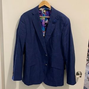 Robert Graham Navy Blue Suit Jacket/Blazer